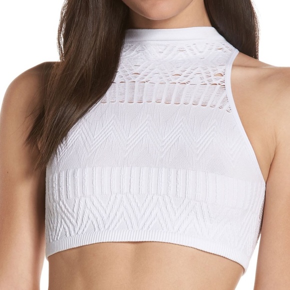 Free People Other - Free People White Seamless Halter Bralette